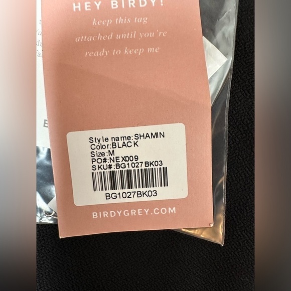 NWT Birdy Grey Shamin Dress in Crepe Black - Picture 4 of 6